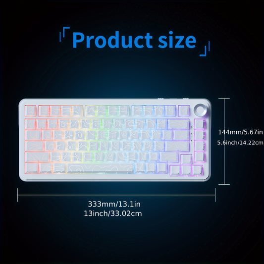 AJAZZ AK820 MAX New Tri-Mode Magnetic Shaft Upgrade Edition: Stylish Wireless Gaming Keyboard with Adjustable Key Travel and Low Latency, RT Support