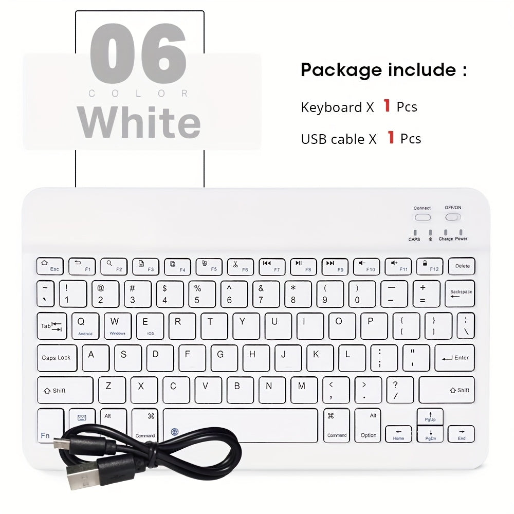 Ultra Thin Wireless Keyboard Portable Mini Keyboard Suitable for Tablets, Ipads, Mobile Phones