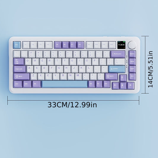 Ak820max Ergonomic Wireless Mechanical Keyboard - 3 Modes, USB Rechargeable with Type-C Charging Port