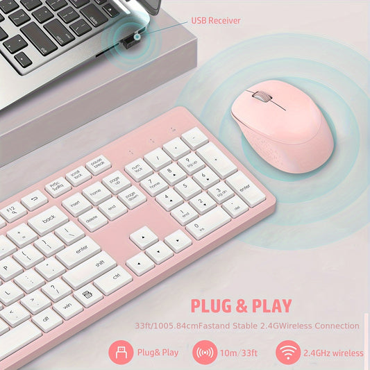 Wireless Keyboard Mouse Set Keyboard And Mouse Set Business Office Home Keyboard Laptop Desktop Computer Universal