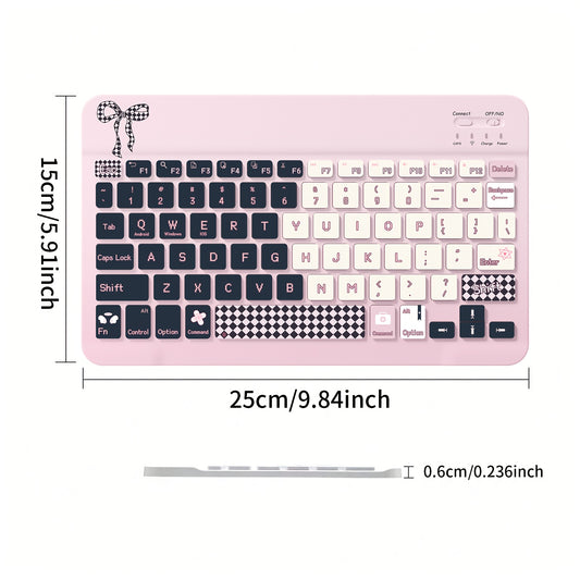 Ultra-Slim Rechargeable Wireless Keyboard Portable Compact Wireless Keyboard