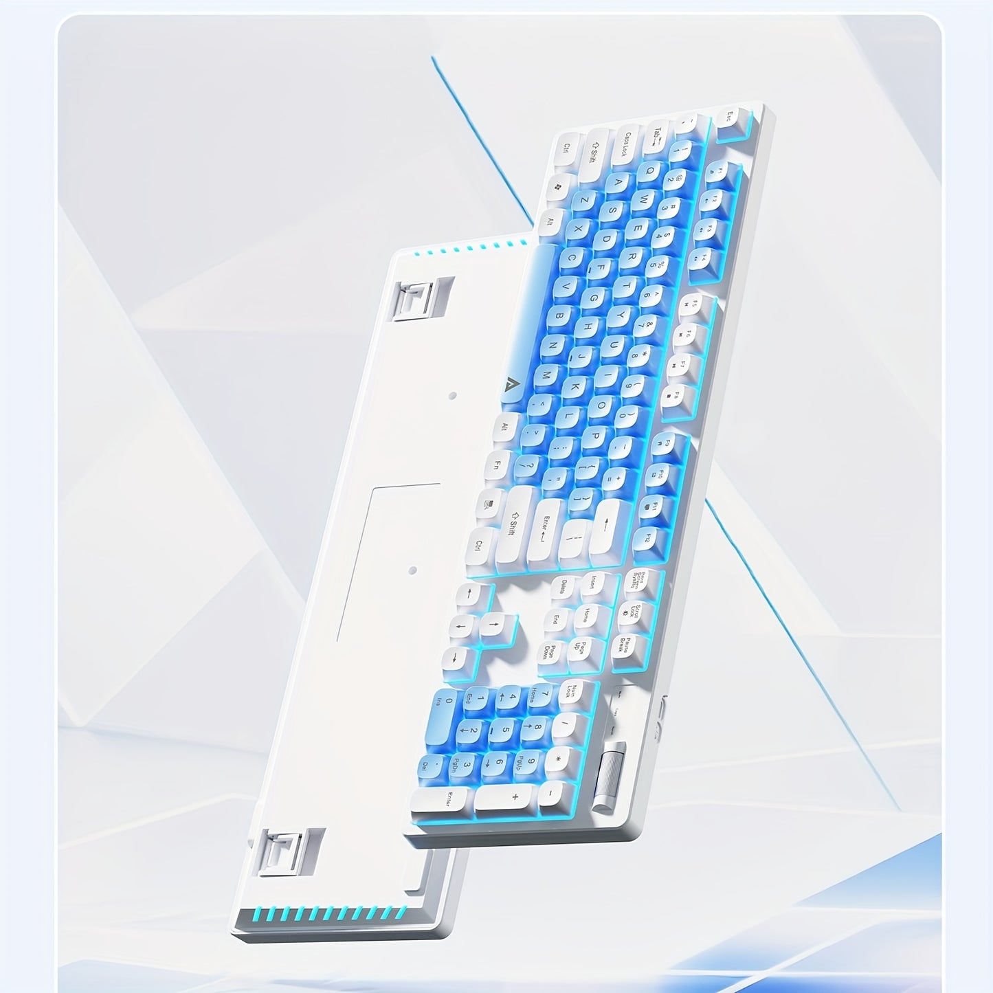Gaming keyboard with cable USB plug and backlight, volume wheel - suitable for desktop computers, laptops and general office equipment.