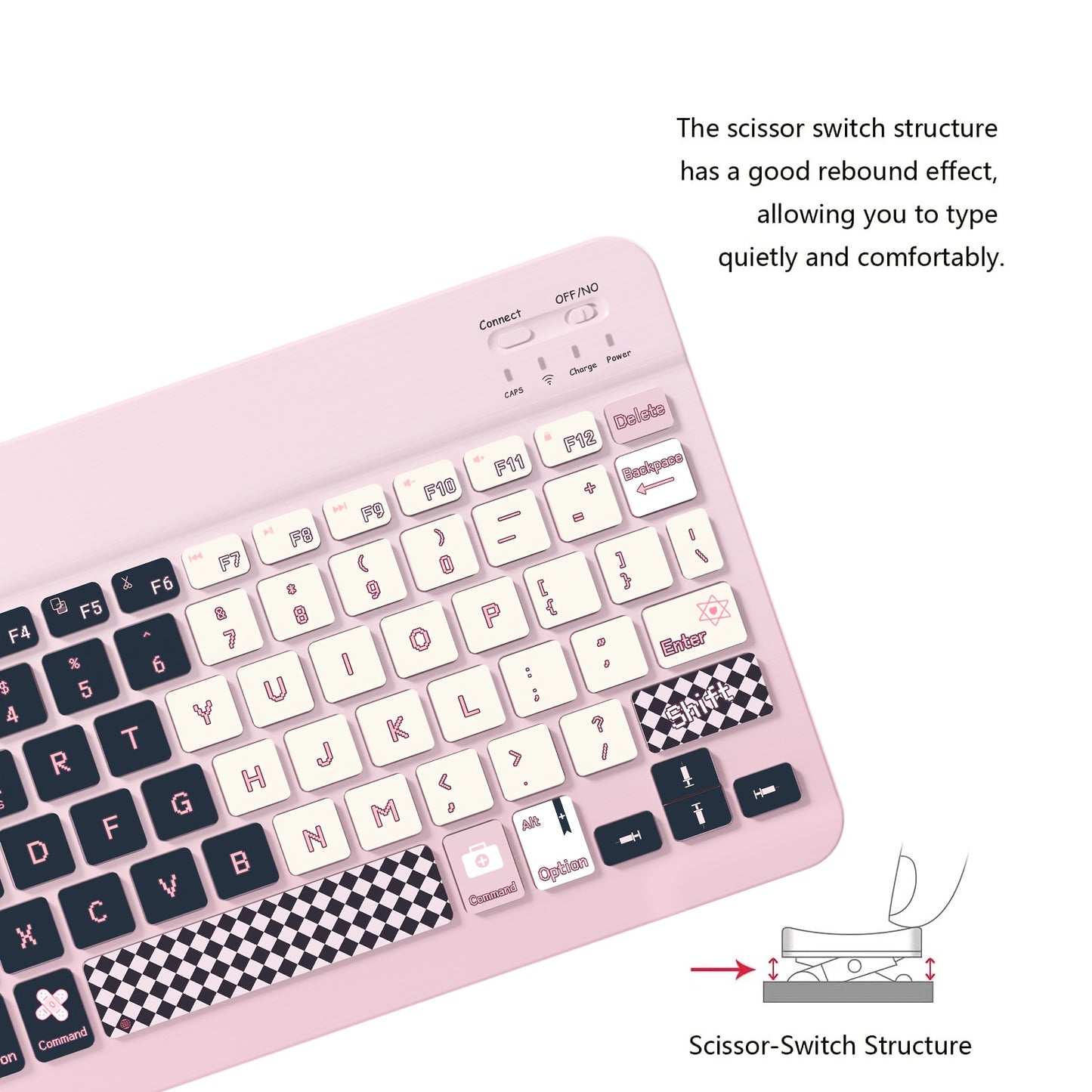 Ultra-Slim Rechargeable Wireless Keyboard Portable Compact Wireless Keyboard