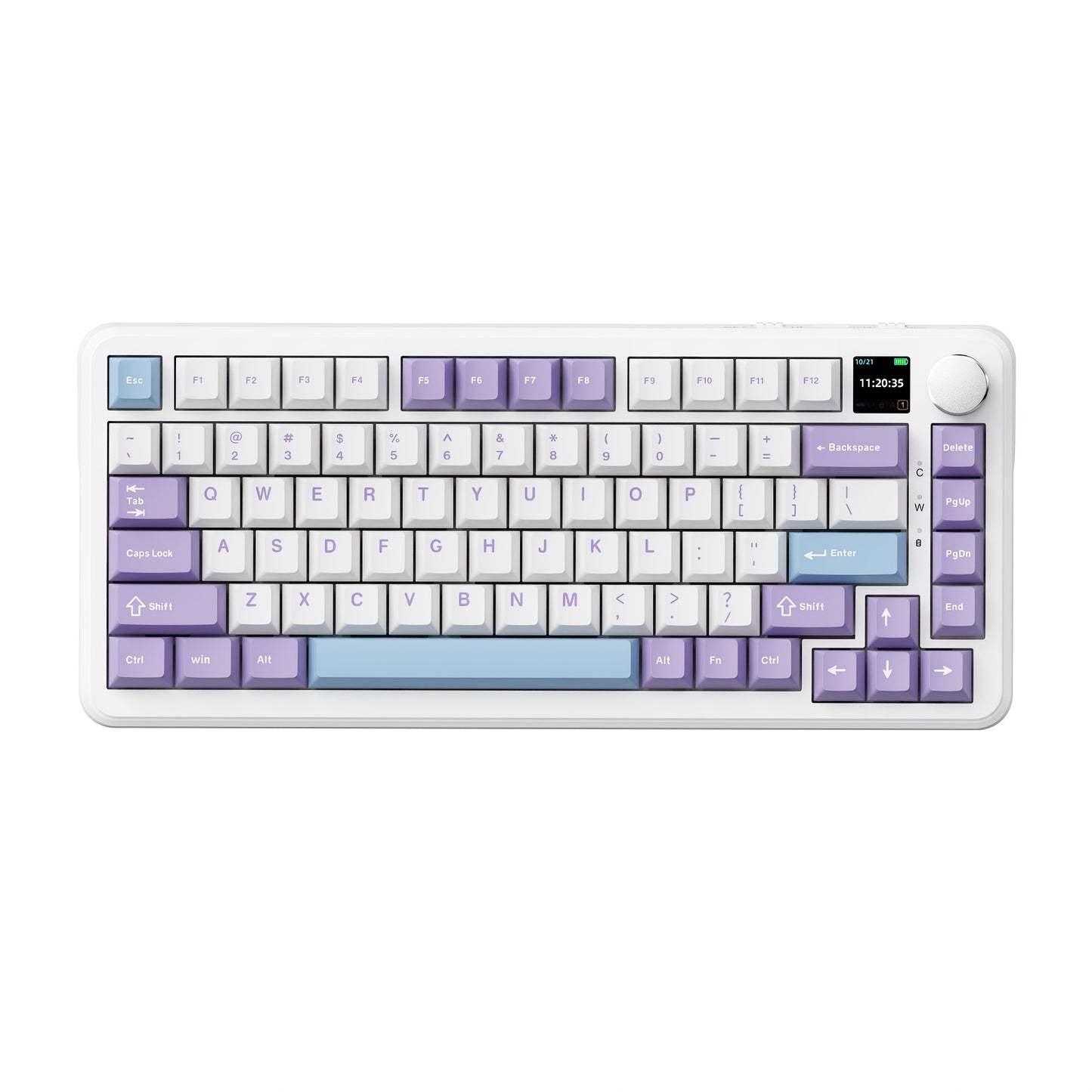 Ak820max Ergonomic Wireless Mechanical Keyboard - 3 Modes, USB Rechargeable with Type-C Charging Port