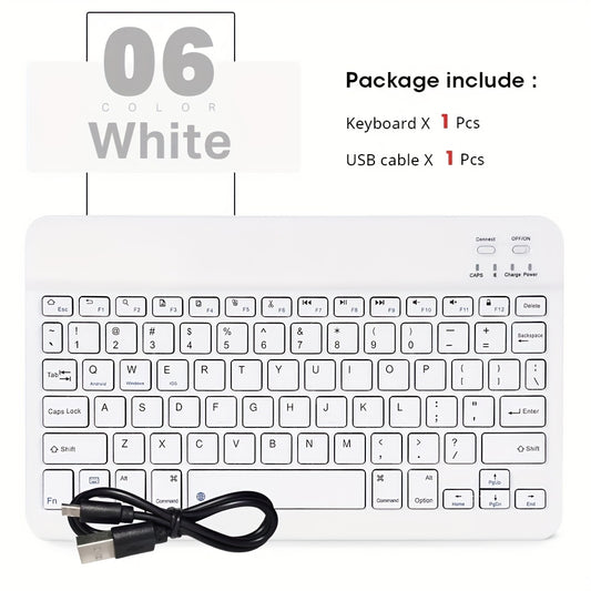 Ultra Thin Wireless Keyboard Portable Mini Keyboard Suitable for Tablets, Ipads, Mobile Phones