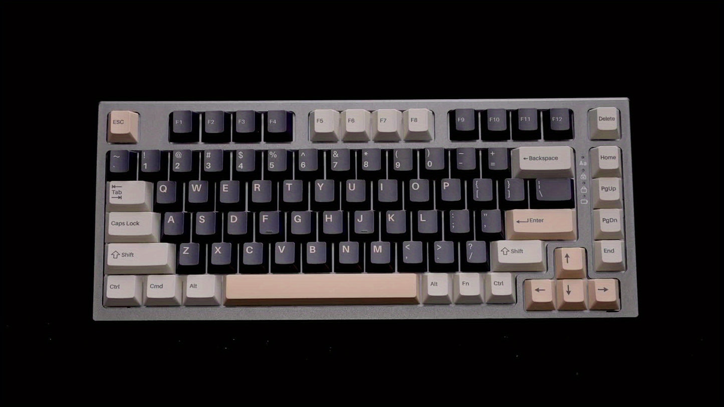 YUNZII YZ75 75% Hot Swappable Wireless Gaming Mechanical Keyboard  RGB Backlights  BT5.0\u002F2.4G\u002FUSB-C  Dye Sub PBT Keycaps  for Linux\u002FWin\u002FMac  Gateron G Pro Yellow, White