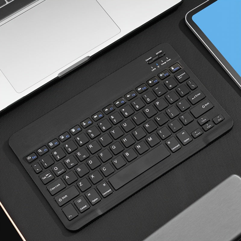 Rechargeable Wireless 10 Inch Keyboard - Ultra-Thin Portable Mini Keyboard for Apple iPad, iPad Pro