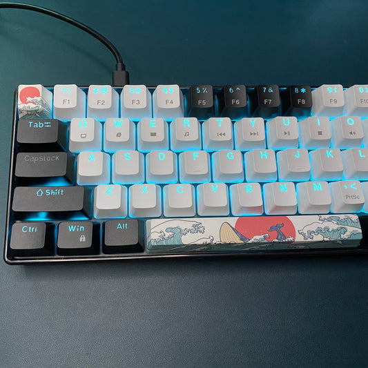 HXSJ 68-Key Mechanical Gaming Keyboard with  Switches, Compact 60% Compact Design
