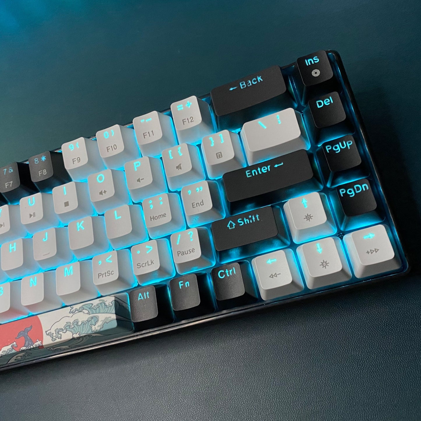 HXSJ 68-Key Mechanical Gaming Keyboard with  Switches, Compact 60% Compact Design