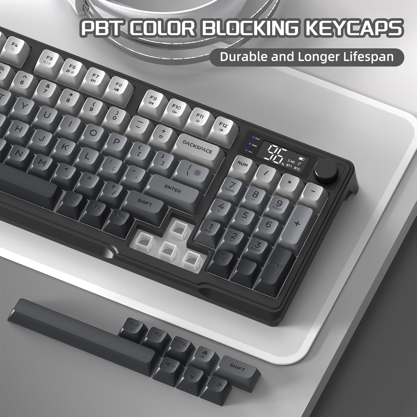 ATTACK SHARK X FREEWOLF M96 Dual Mode Wireless Gaming Keyboard with 2.4G & BT 5.0