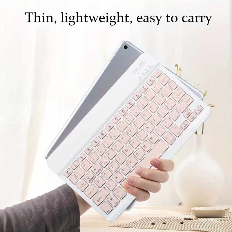 Ultra-Thin Wireless Keyboard, Portable Mini Wireless Keyboard, Rechargeable Keyboard Suitable for iPad Tablet Laptop Smartphone