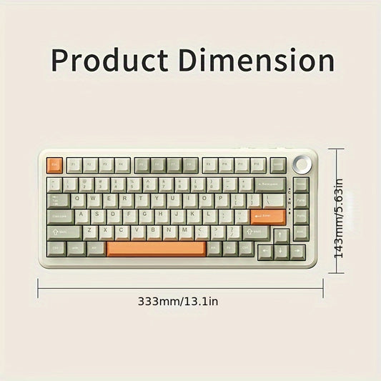 AJAZZ AK820MAX Tri-mode Mechanical Keyboard Wireless Gaming GASKET Structure 8000mAh Large Capacity