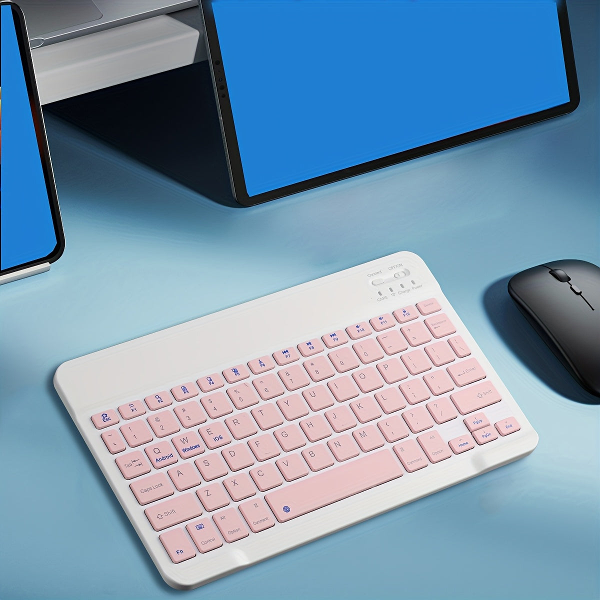 Ultra-thin Wireless Keyboard, Rechargeable Portable Wireless Keyboard, Scissor Keys
