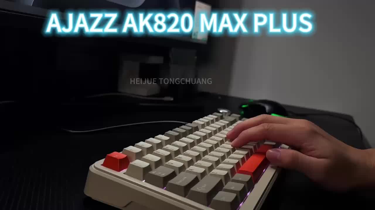 AJAZZ AK820MAX Tri-mode Mechanical Keyboard Wireless Gaming GASKET Structure 8000mAh Large Capacity