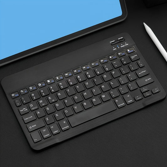Rechargeable Wireless 10 Inch Keyboard - Ultra-Thin Portable Mini Keyboard for Apple iPad, iPad Pro