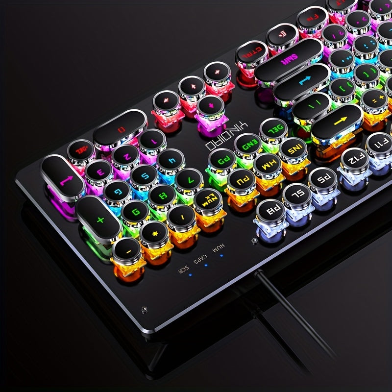 YINDIAO Gaming\u002Foffice mechanical keyboard, wired USB plug, keys with various lighting effects