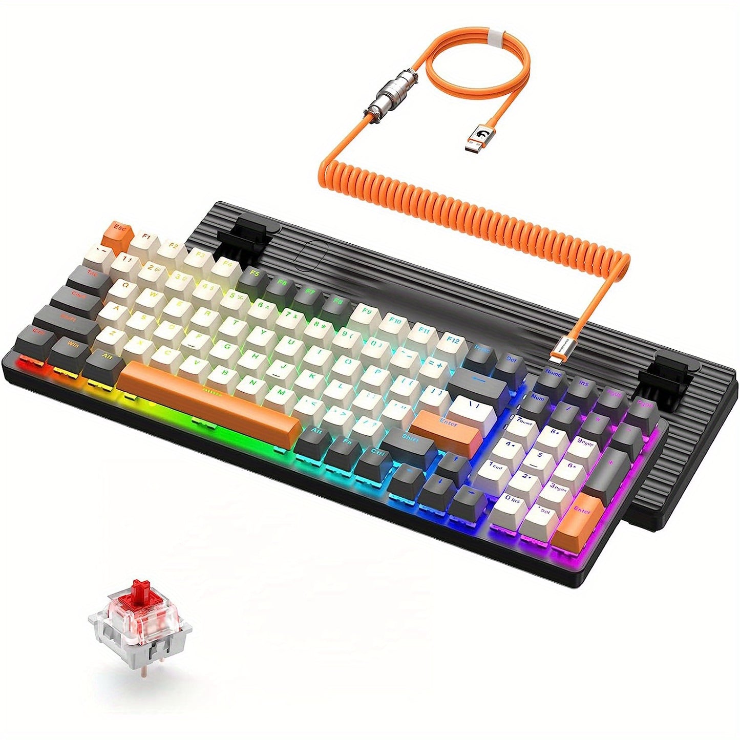 Gaming Keyboard RGB Blacklit K3 PRO Mechanical Gaming Keyboard | 100 Key With Number Pad