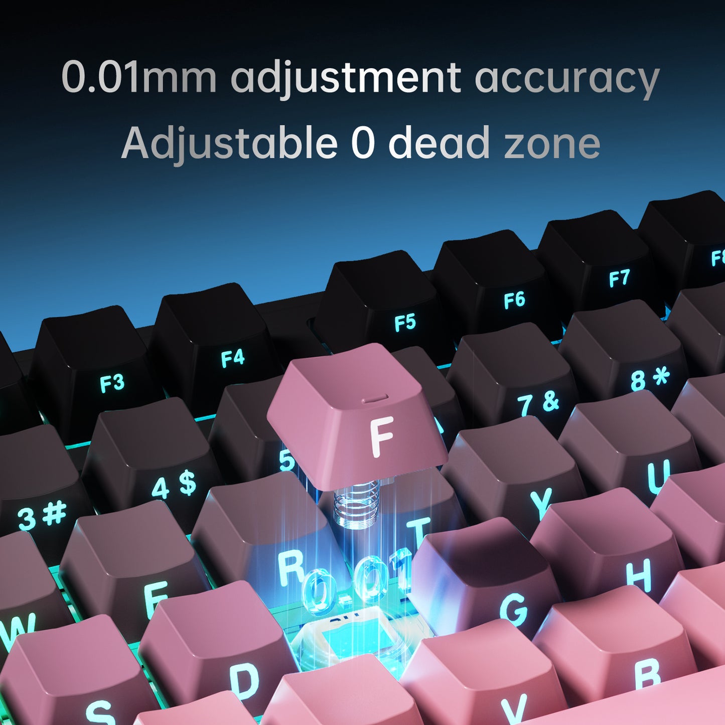 AJAZZ AK980 MAX HE 8K - New Magnetic Switch Type-C Wired Gaming Keyboard with Upgraded Membrane Mechanical Keycaps