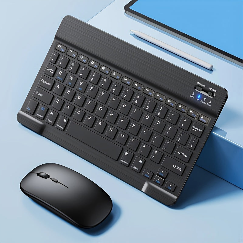 Rechargeable Wireless 10 Inch Keyboard - Ultra-Thin Portable Mini Keyboard for Apple iPad, iPad Pro